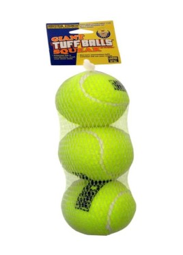PetSport Dog Toy Tuff Squeak Sound Medium Ball 3pk